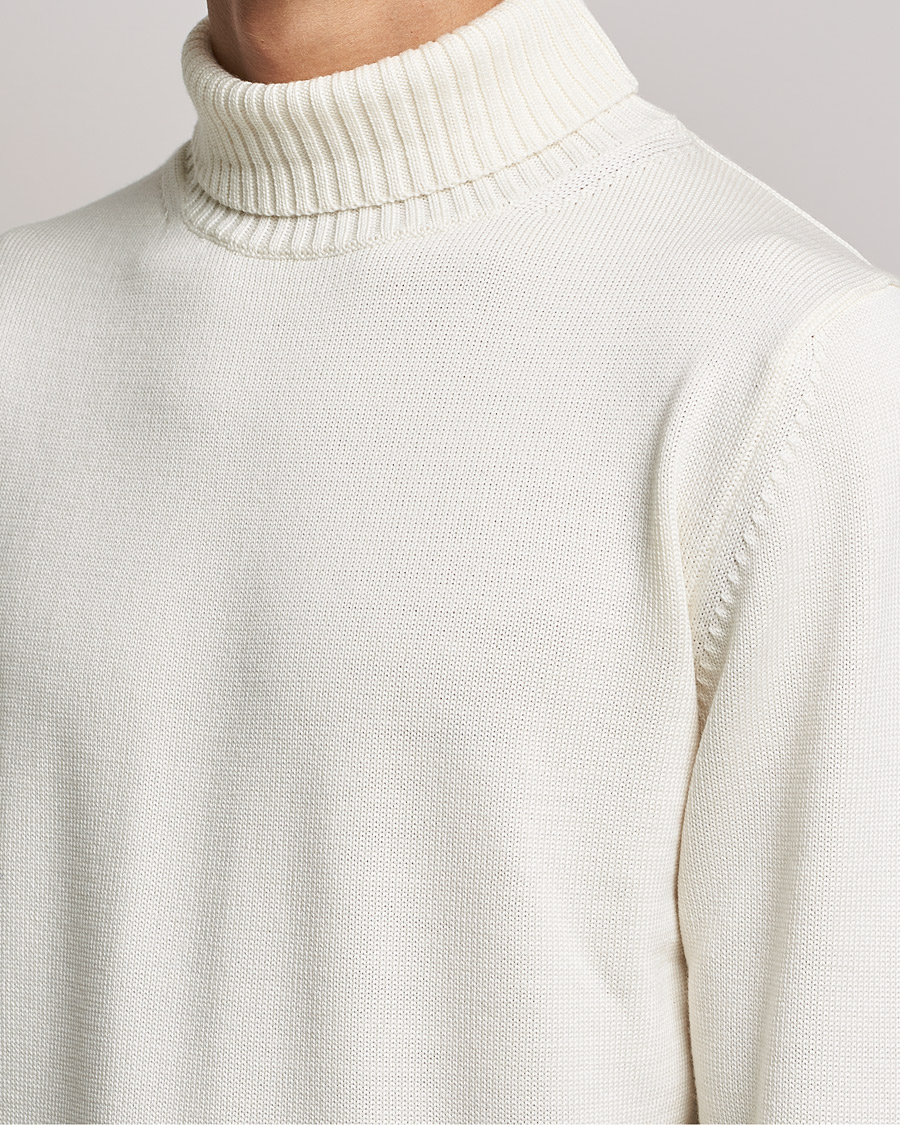 Herr | Tröjor | Stenströms | Chunky Merino Rollneck Creme White
