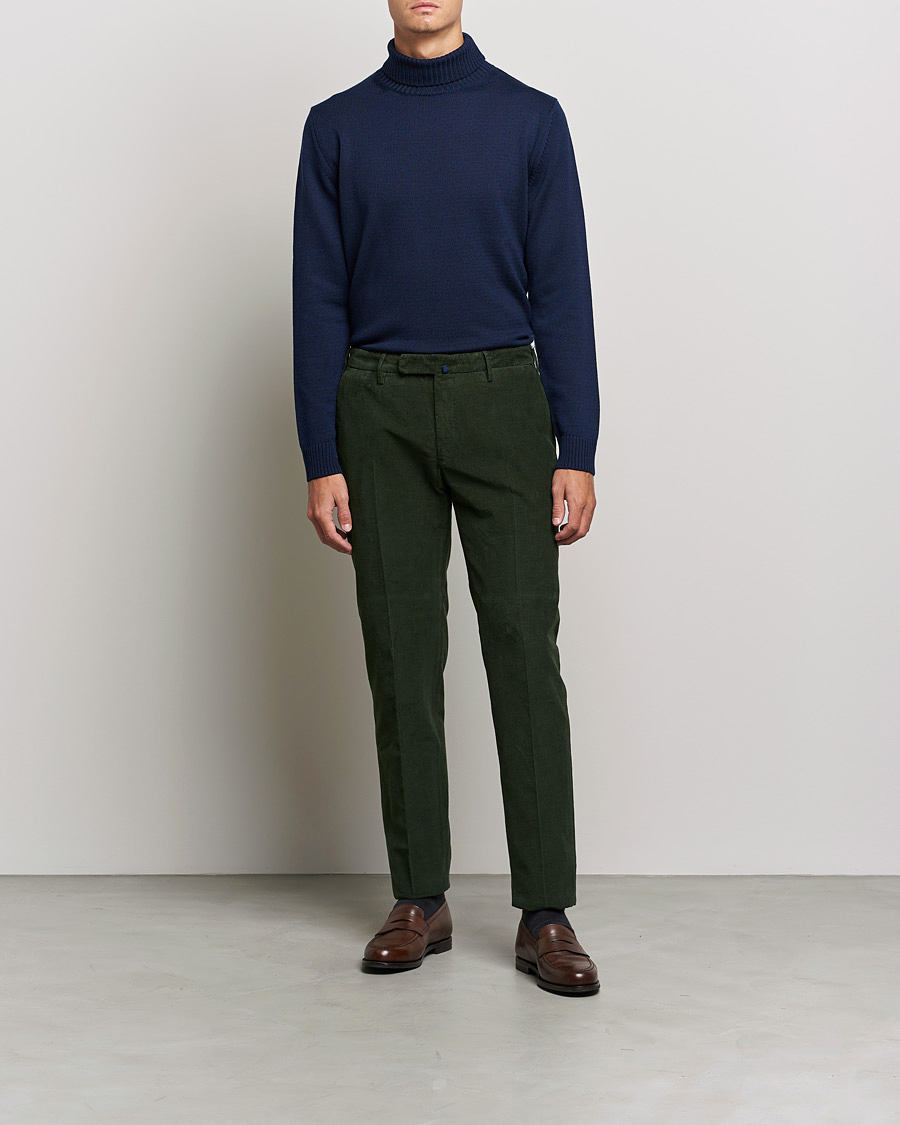 Herr | Tröjor | Stenströms | Chunky Merino Rollneck Navy