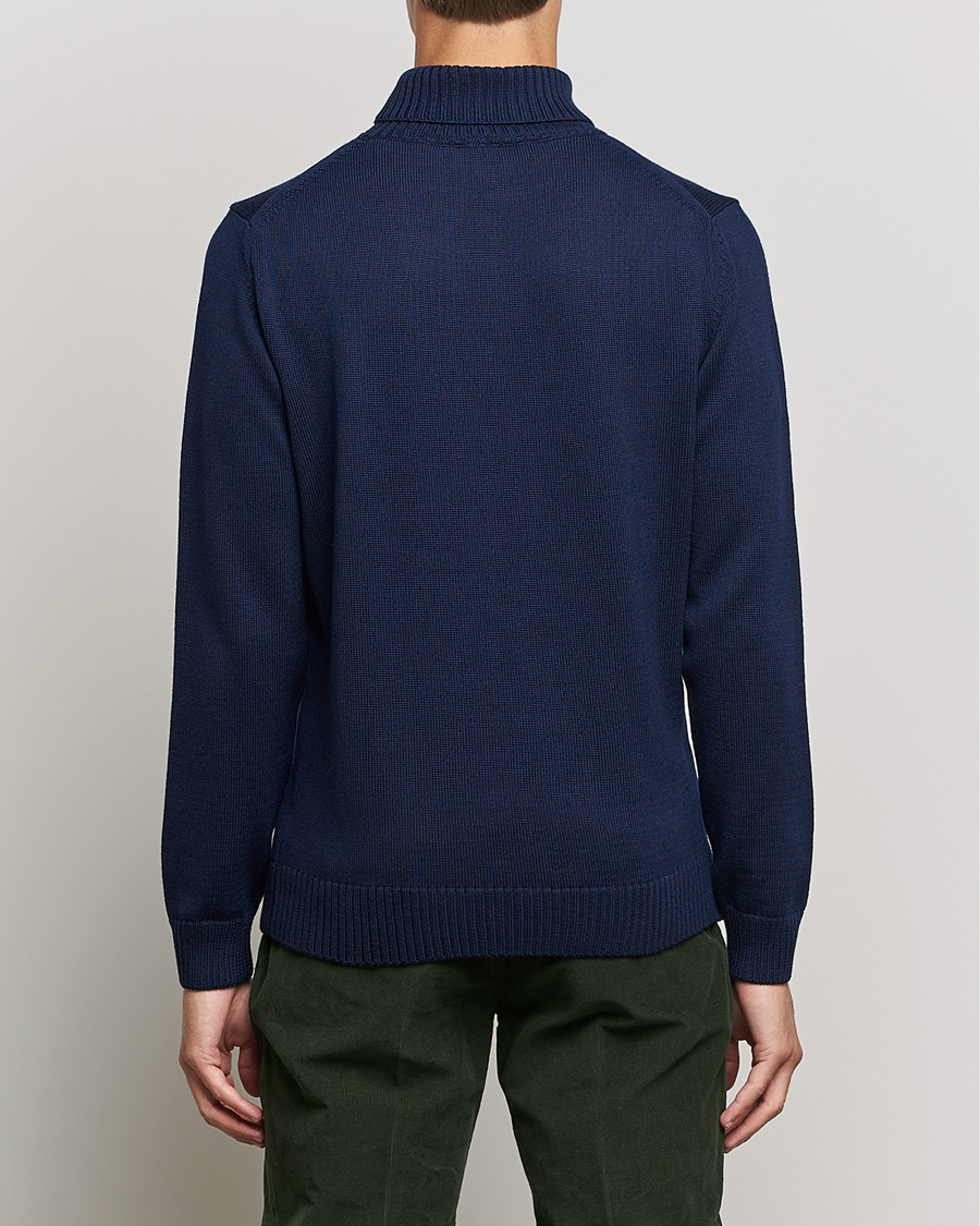 Herr | Tröjor | Stenströms | Chunky Merino Rollneck Navy