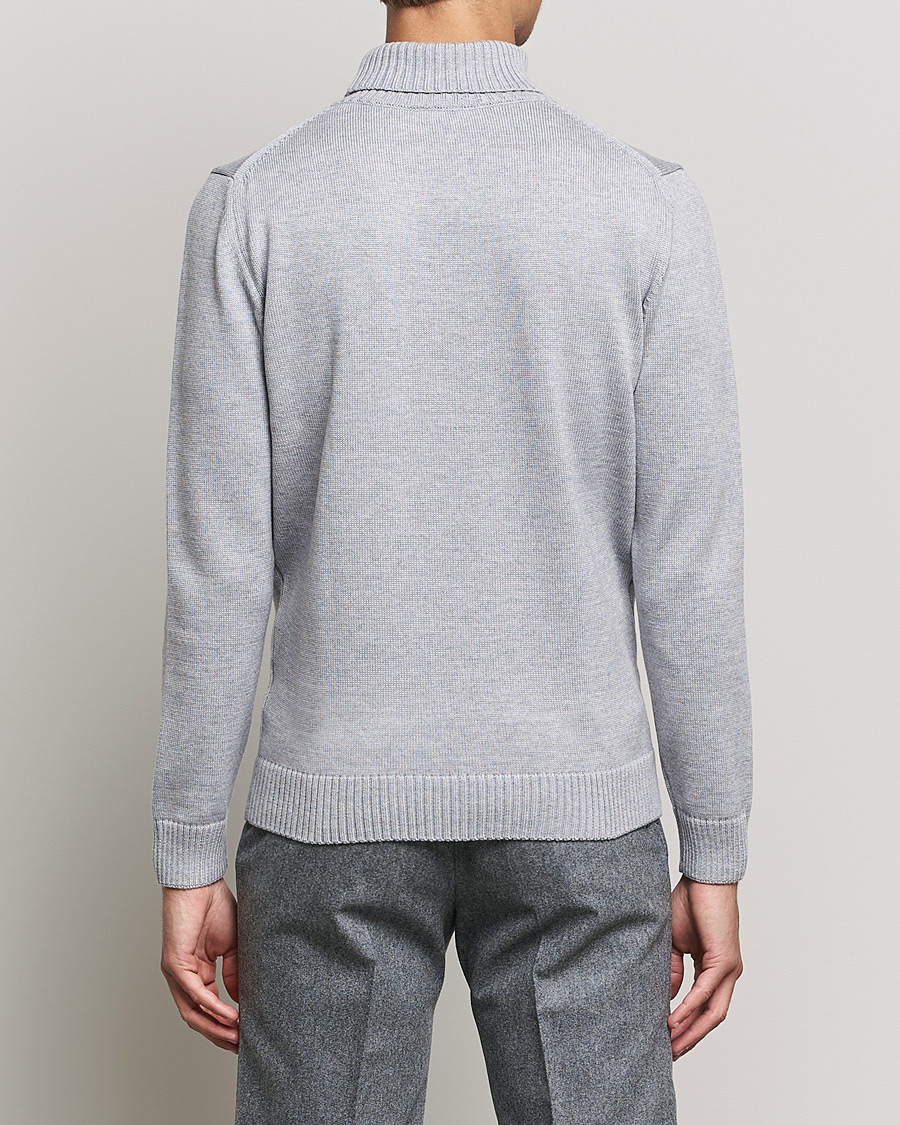 Herr | Tröjor | Stenströms | Chunky Merino Rollneck Light Grey