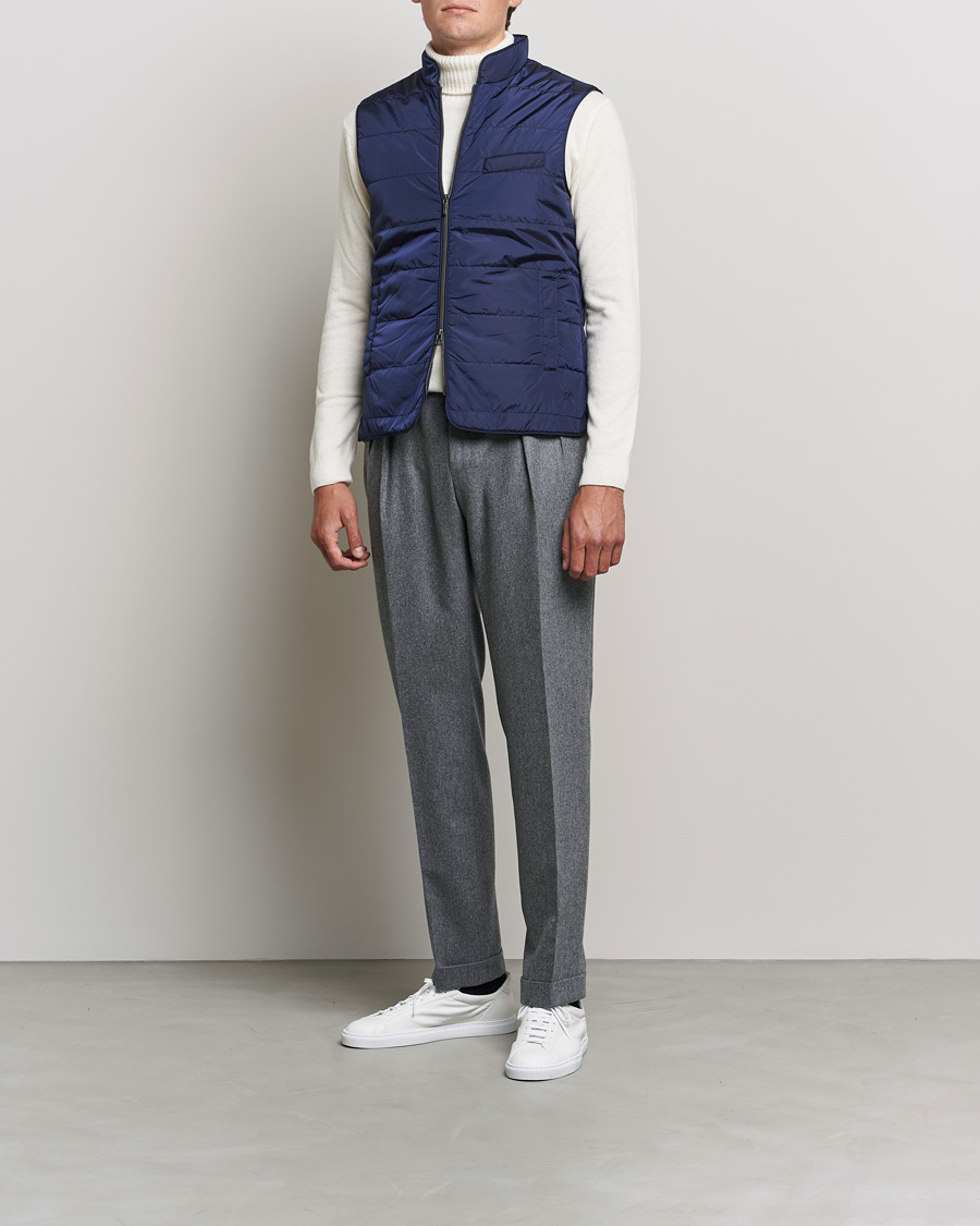 Herr | Västar | Stenströms | Padded Nylon Vest Navy