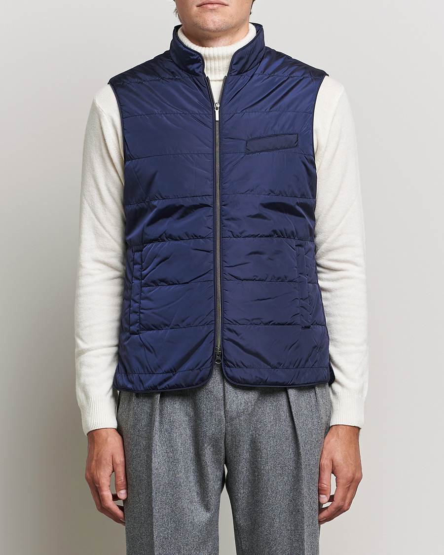 Herr | Västar | Stenströms | Padded Nylon Vest Navy