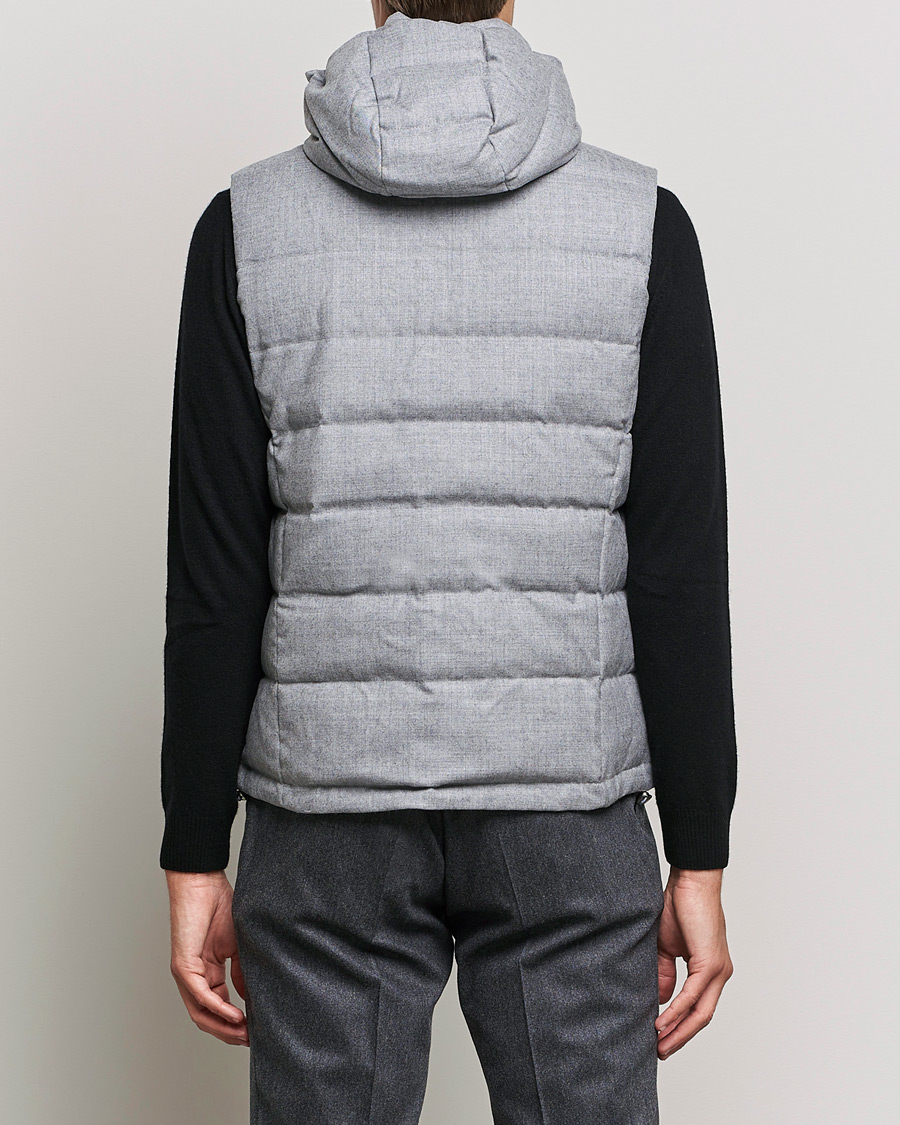 Herr | Jackor | Stenströms | Hooded Flannel Vest Grey