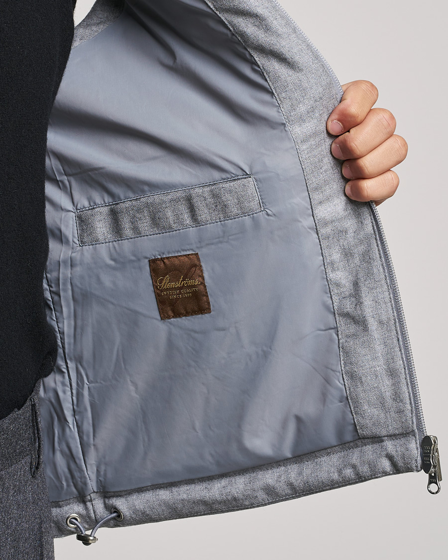 Herr | Jackor | Stenströms | Hooded Flannel Vest Grey