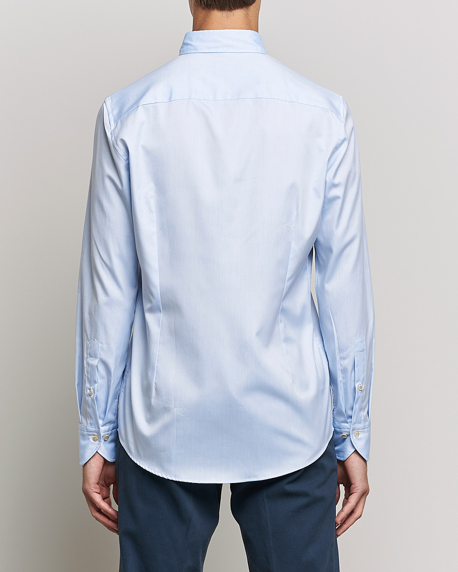 Herr | Skjortor | Stenströms | Slimline Button Down Pinpoint Oxford Shirt Light Blue