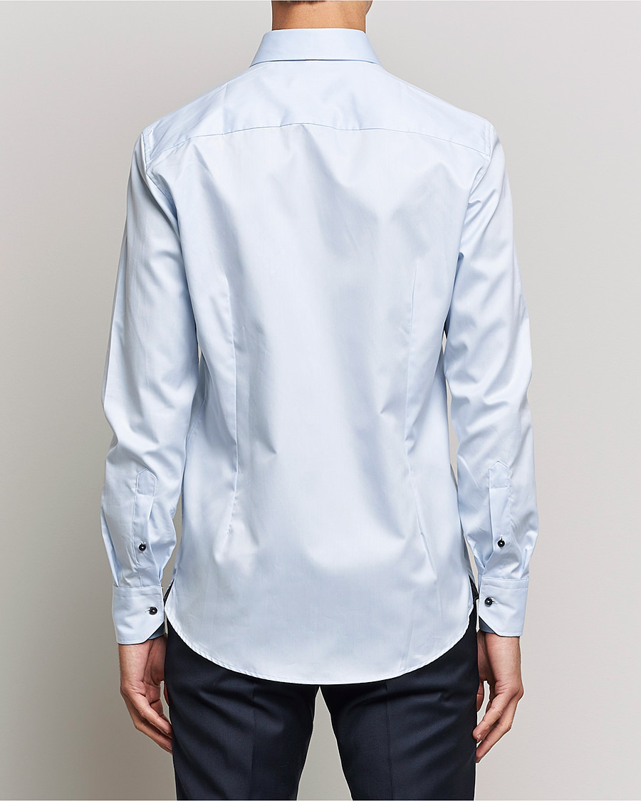 Herr | Skjortor | Stenströms | Slimline Cut Away Contrast Shirt Blue