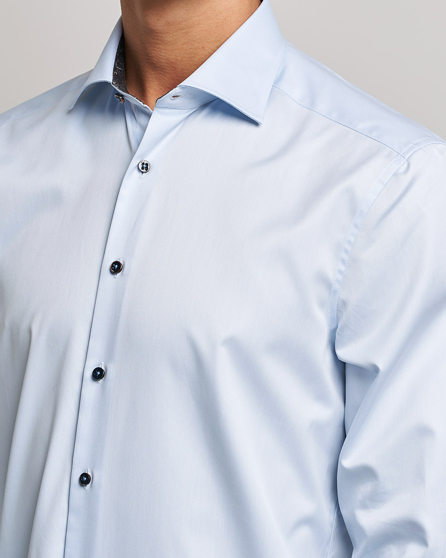 Herr | Skjortor | Stenströms | Slimline Cut Away Contrast Shirt Blue