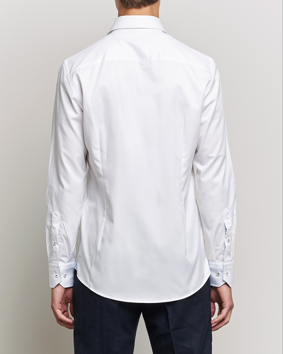 Herr | Skjortor | Stenströms | Slimline Cut Away Contrast Shirt White