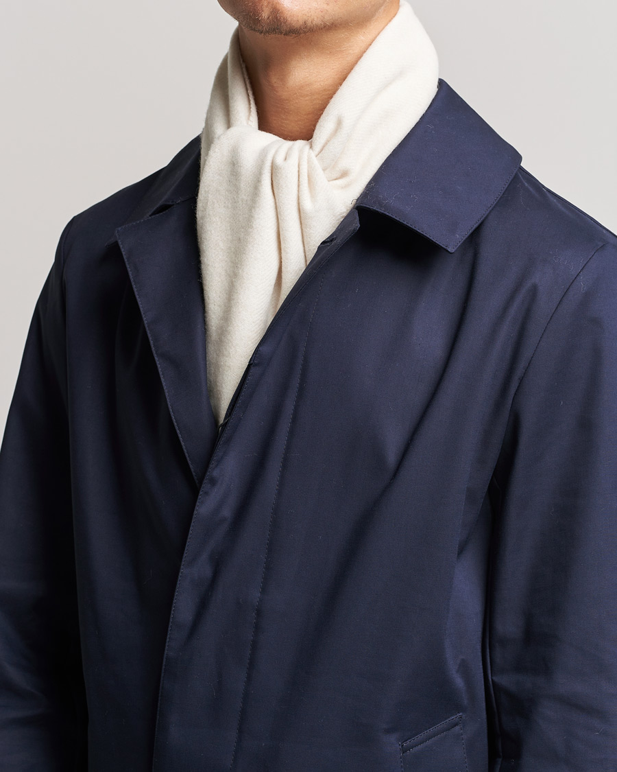 Herr | Stenströms Herringbone Wool Scarf Creme White | Stenströms | Herringbone Wool Scarf Creme White