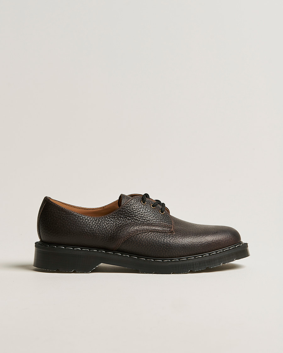 Herr | Solovair 3 Eye Gibson Shoe Dark Brown Grain | Solovair | 3 Eye Gibson Shoe Dark Brown Grain