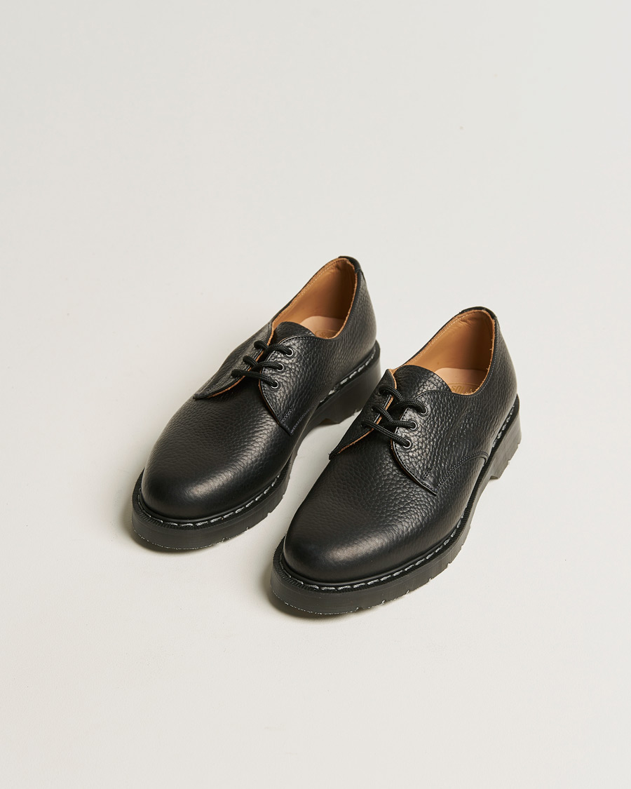 Herr | Solovair 3 Eye Gibson Shoe Black Grain | Solovair | 3 Eye Gibson Shoe Black Grain