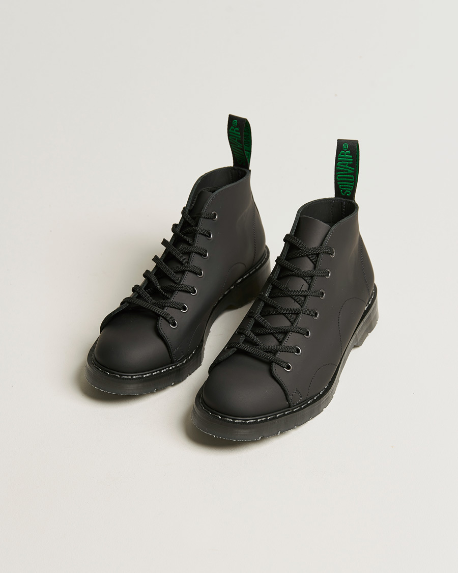 Herr | Solovair 7 Eye Monkey Boot Black Greasy | Solovair | 7 Eye Monkey Boot Black Greasy