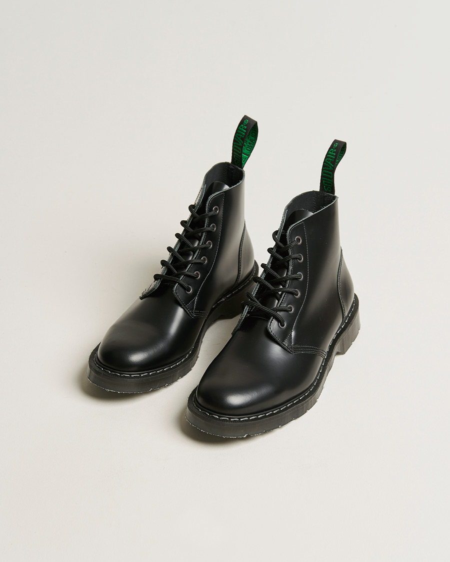 Herr | Kängor | Solovair | 6 Eye Astronaut Boot Black Shine