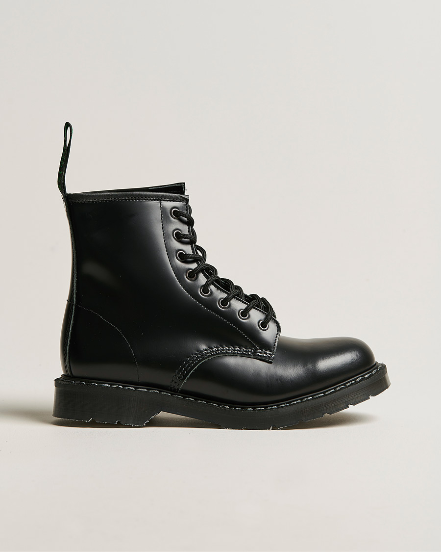 Herr | Kängor | Solovair | 8 Eye Derby Boot Black Shine