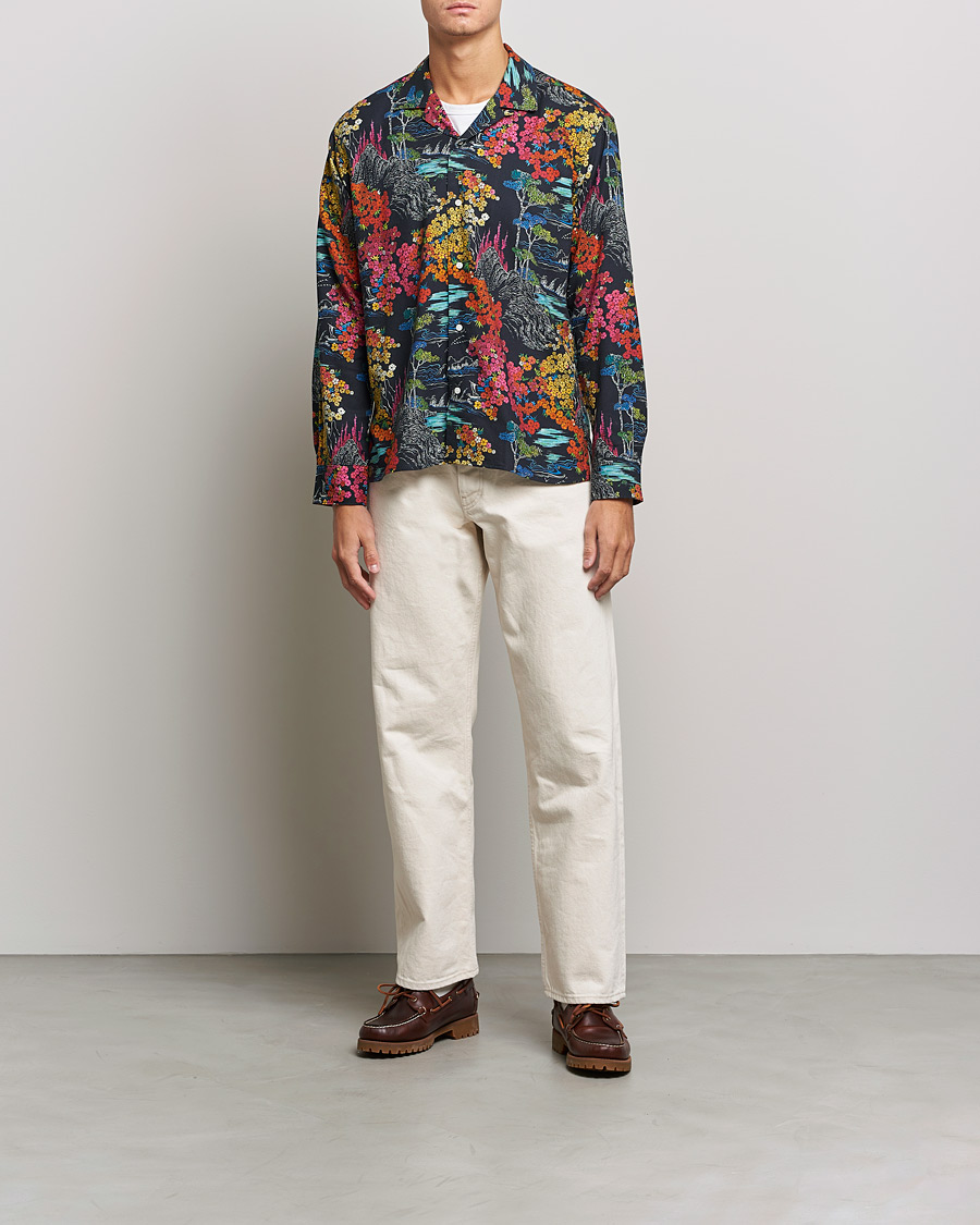 Herr | Skjortor | Gitman Vintage | Japanese Winter Garden Camp Shirt Multicolor