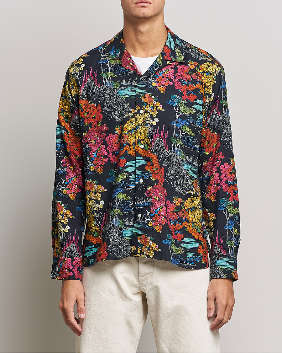 Herr | Skjortor | Gitman Vintage | Japanese Winter Garden Camp Shirt Multicolor