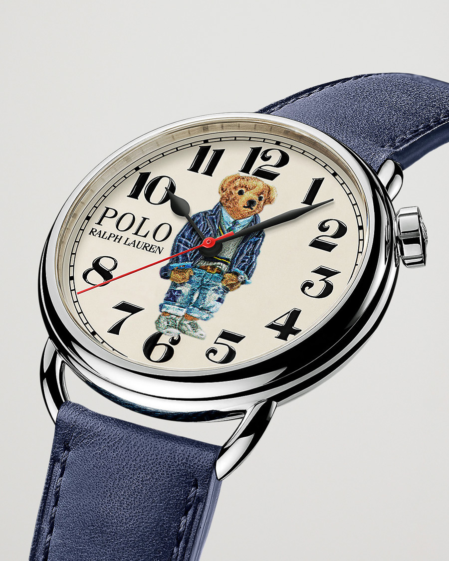 Herr | Klockor | Polo Ralph Lauren | 42mm Automatic Cricket Bear White Dial 