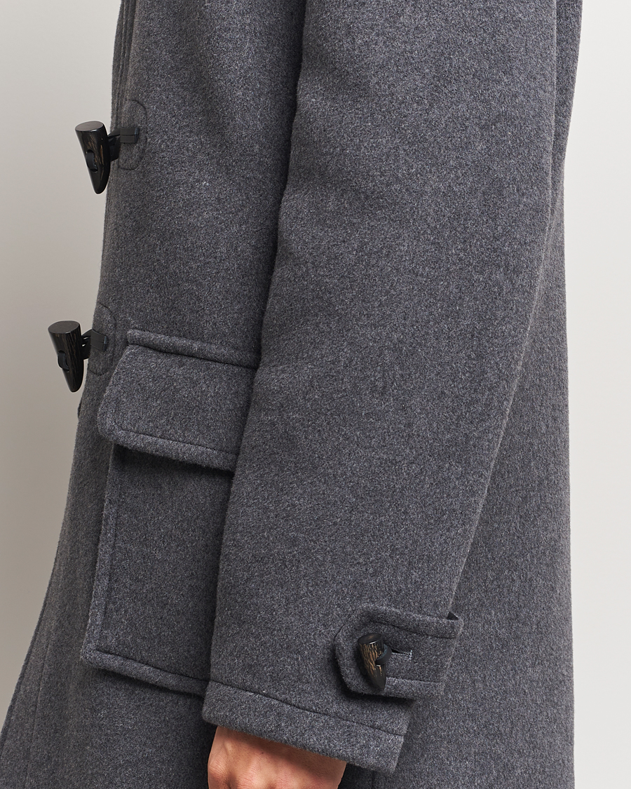 Herr | Jackor | Gloverall | Morris Duffle Coat Grey/Blackwatch