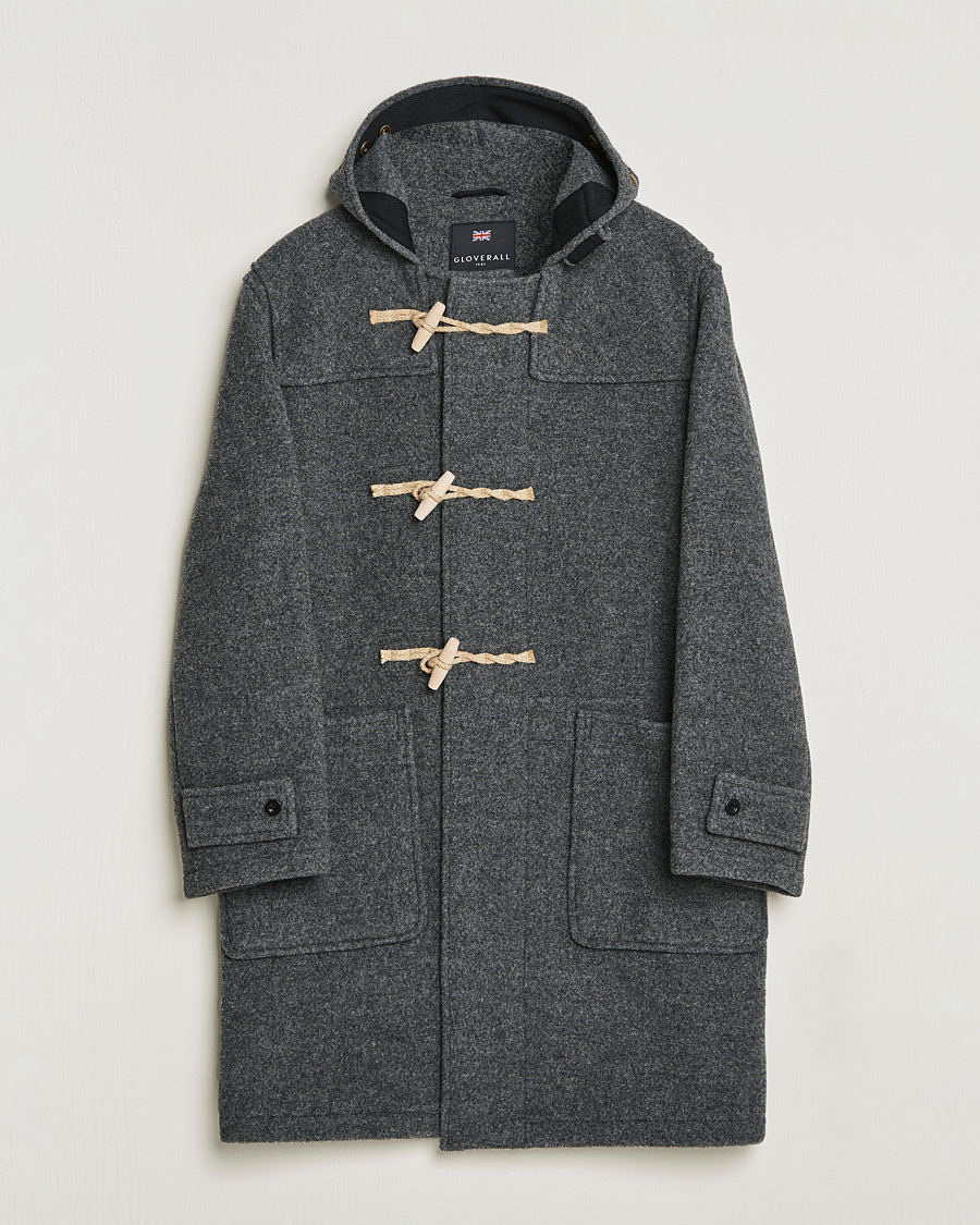 Herr | Jackor | Gloverall | 575 Monty Original Duffle Coat Grey/Blackwatch