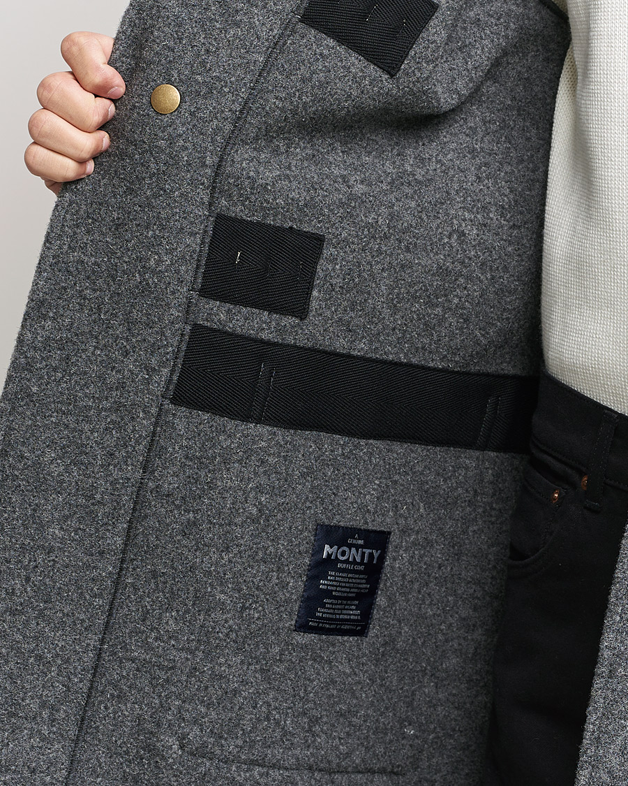 Herr | Jackor | Gloverall | 575 Monty Original Duffle Coat Grey/Blackwatch