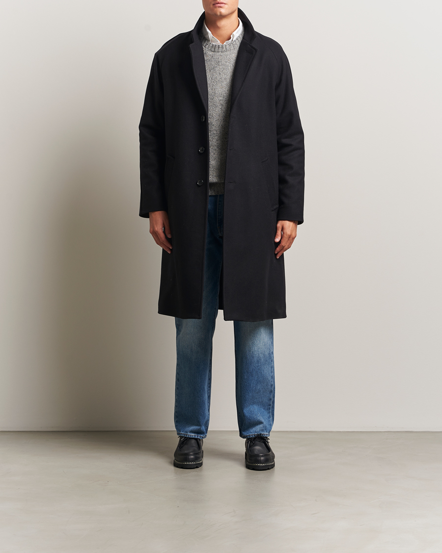 Herr | Jackor | Gloverall | Chesterfield Wool/Cashmere Refined Coat Black