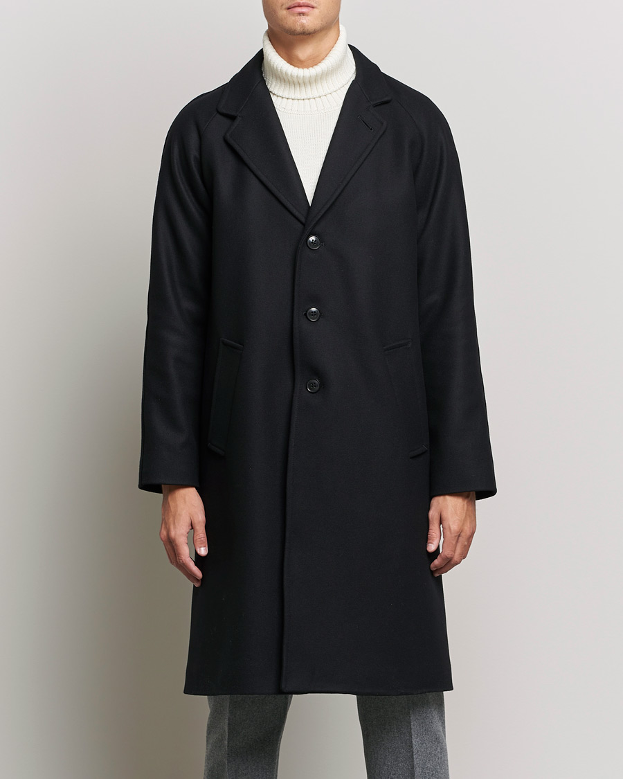 Herr | Jackor | Gloverall | Chesterfield Wool/Cashmere Refined Coat Black