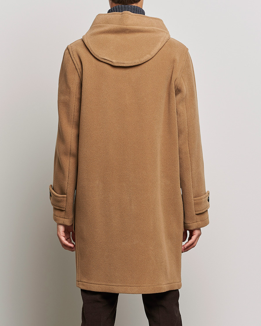 Herr | Jackor | Gloverall | Edmund Herringbone Wool Duffle Camel