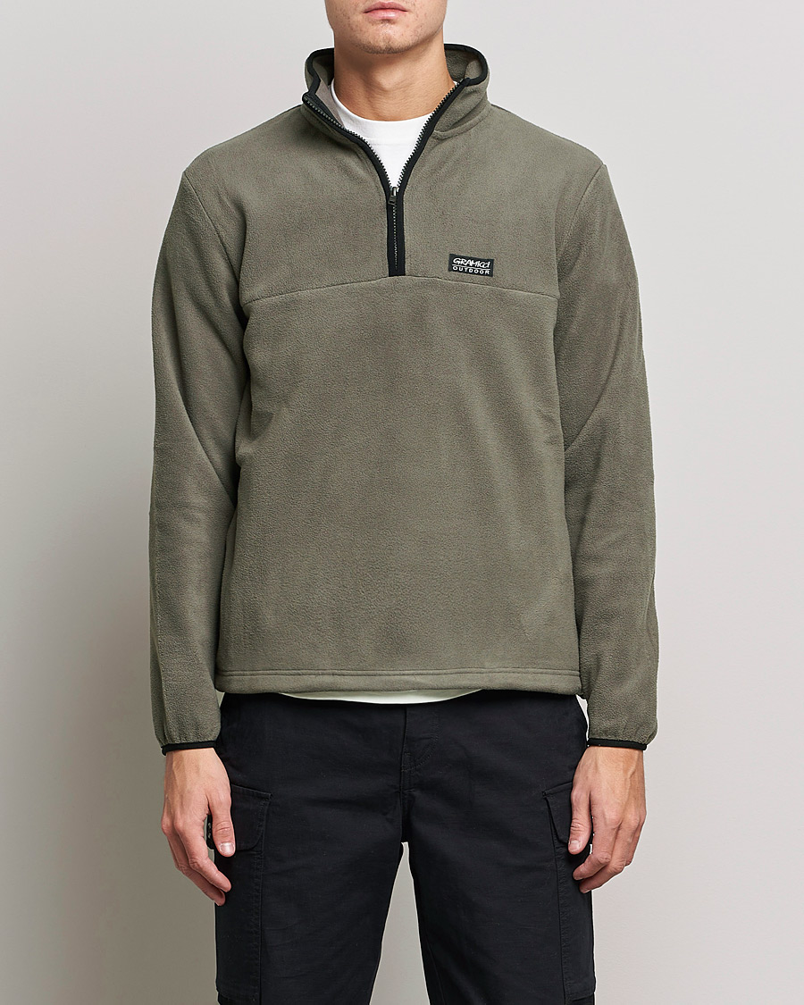 Herr | Tröjor | Gramicci | Mock Neck Fleece Grey