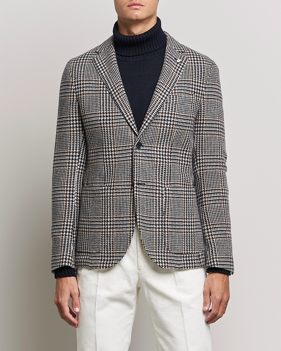 Herr | Kavajer | L.B.M. 1911 | Jack Overcheck Wool Blazer Navy