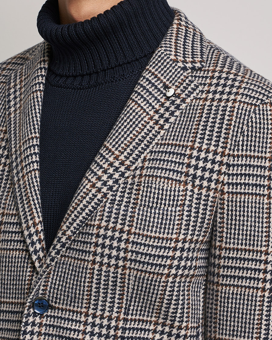 Herr | Kavajer | L.B.M. 1911 | Jack Overcheck Wool Blazer Navy