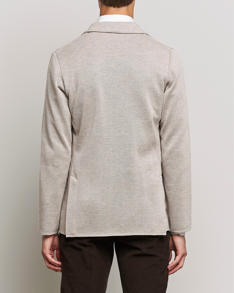 Herr | Kavajer | Lardini | Knitted Wool Blazer Beige