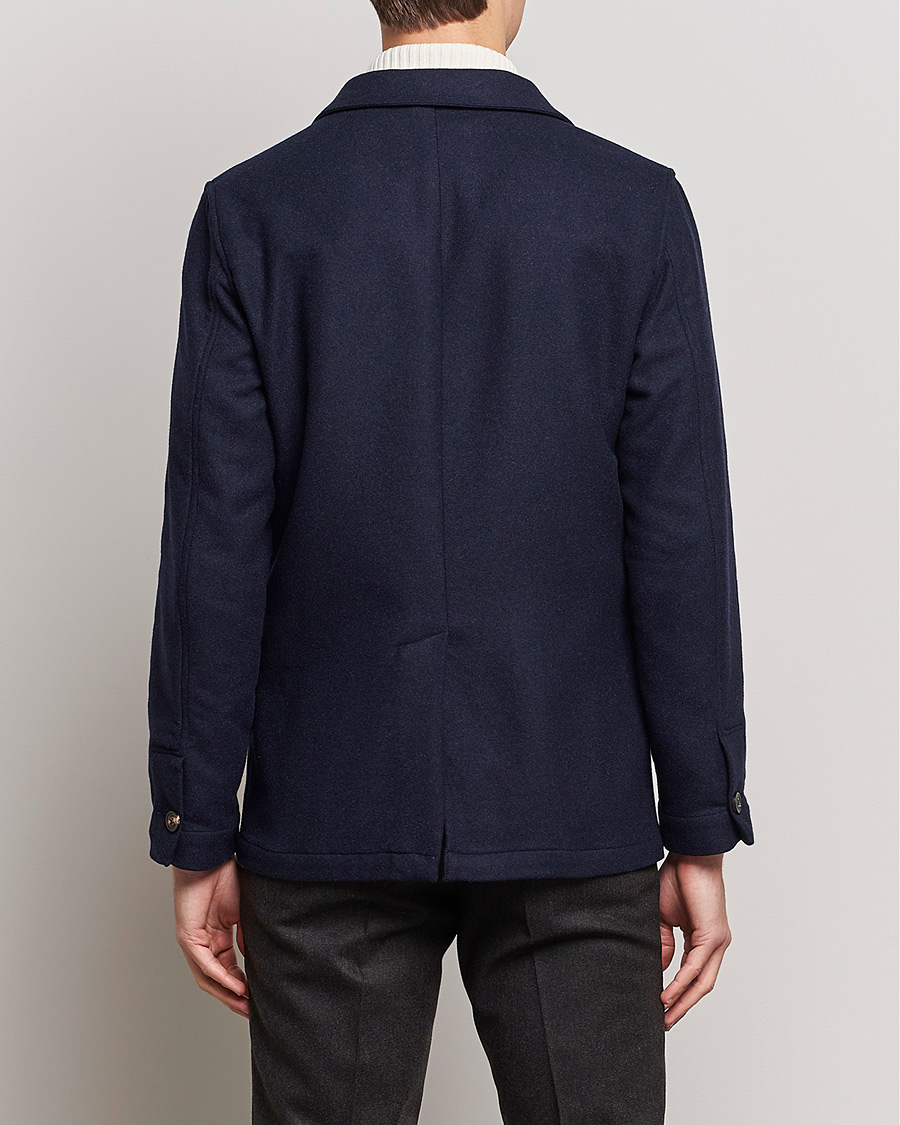 Herr | Skjortor | Lardini | Wool/Cashmere Shirt Jacket Navy