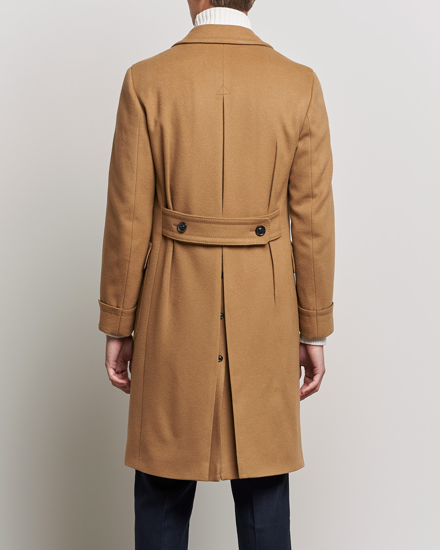 Herr | Jackor | Lardini | Ulster Double Breasted Wool Coat Camel