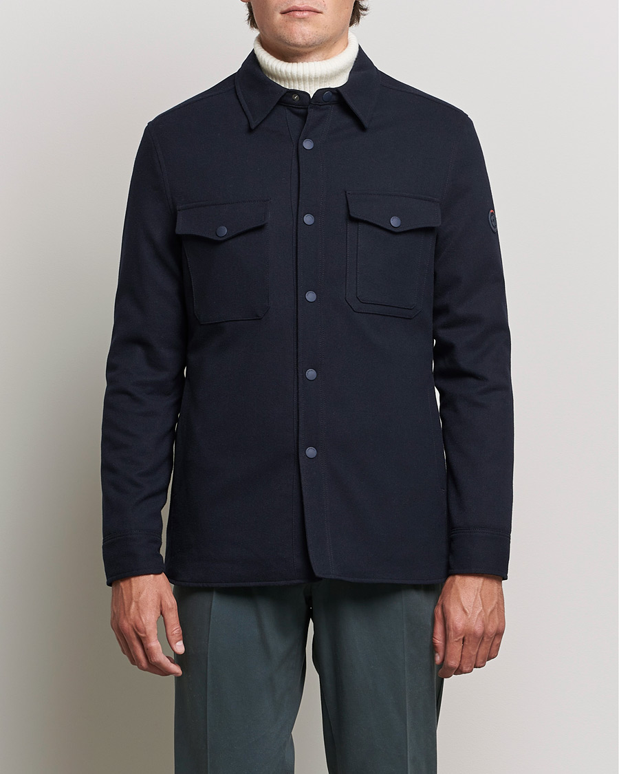Herr | Jackor | Lardini | Ircelle Reversible Wool/Nylon Jacket Navy