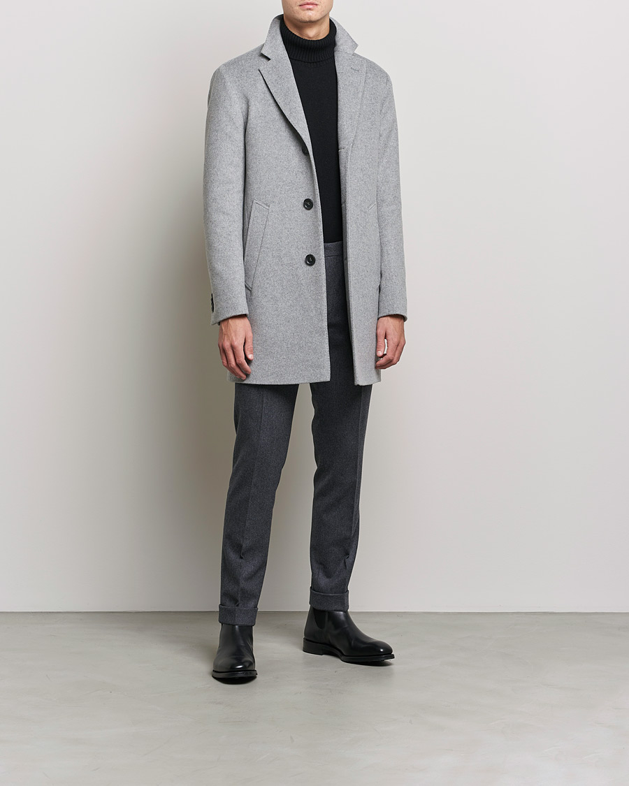 Herr | Jackor | Oscar Jacobson | Storvik Wool/Cashmere Coat Light Grey