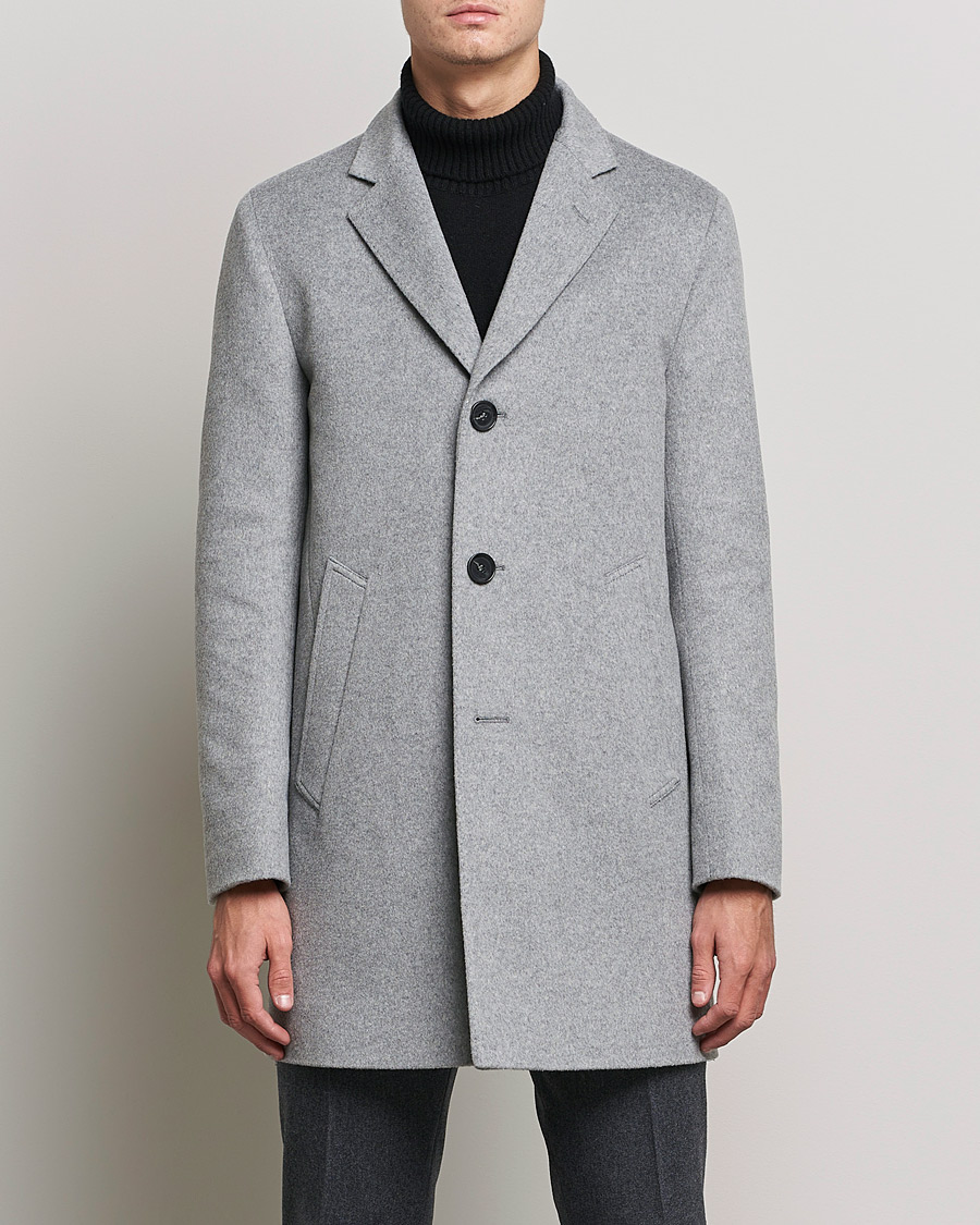 Herr | Jackor | Oscar Jacobson | Storvik Wool/Cashmere Coat Light Grey