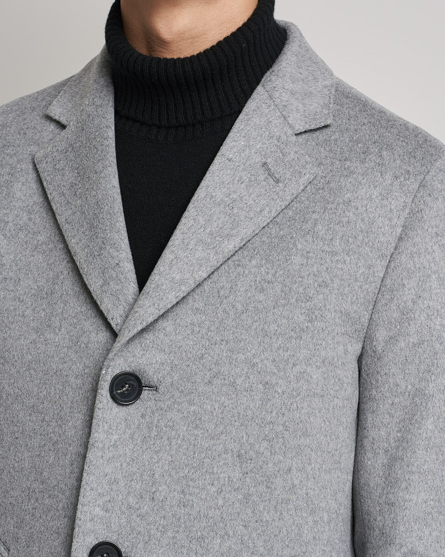 Herr | Jackor | Oscar Jacobson | Storvik Wool/Cashmere Coat Light Grey