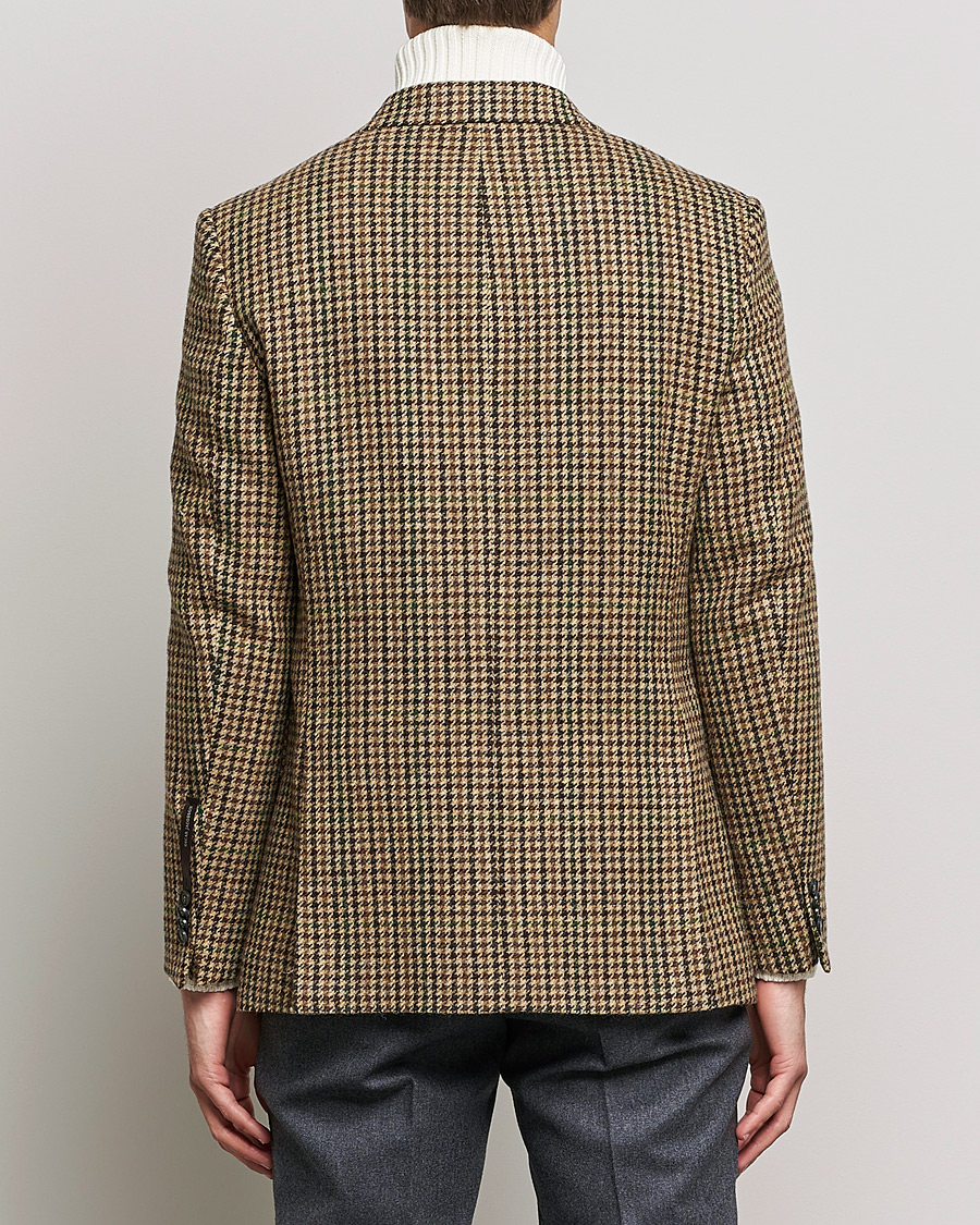 Herr | Kavajer | Oscar Jacobson | Freeman Moon Houndstooth Tweed Blazer Beige