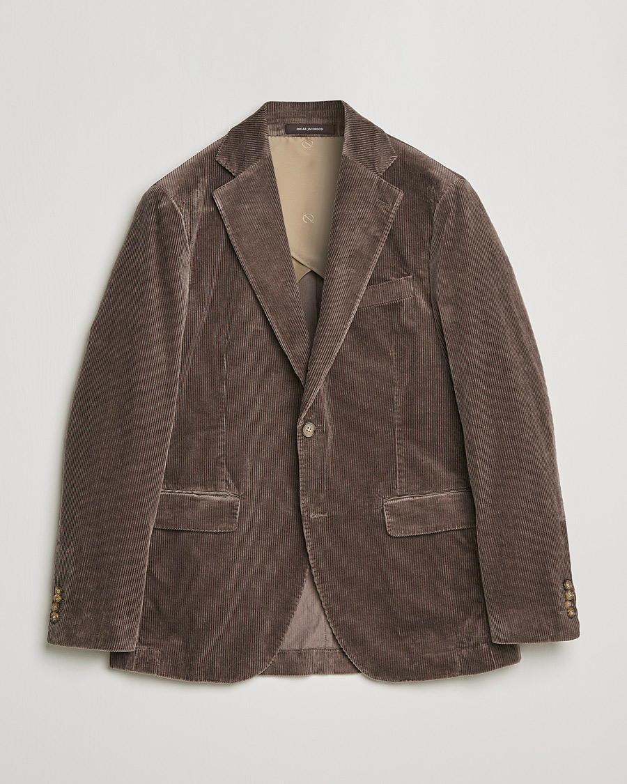 Herr | Kavajer | Oscar Jacobson | Ferry Soft Cord Blazer Light Beige