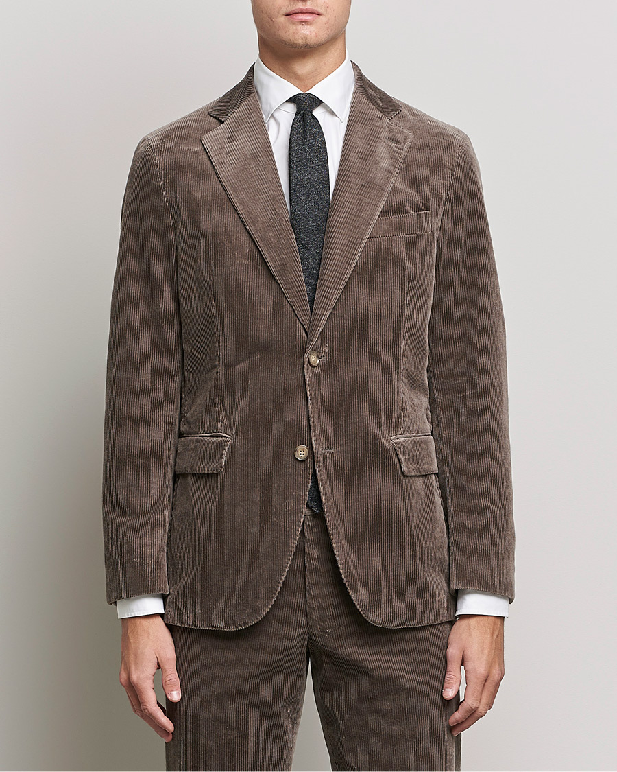 Herr | Kavajer | Oscar Jacobson | Ferry Soft Cord Blazer Light Beige