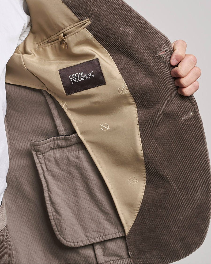 Herr | Kavajer | Oscar Jacobson | Ferry Soft Cord Blazer Light Beige