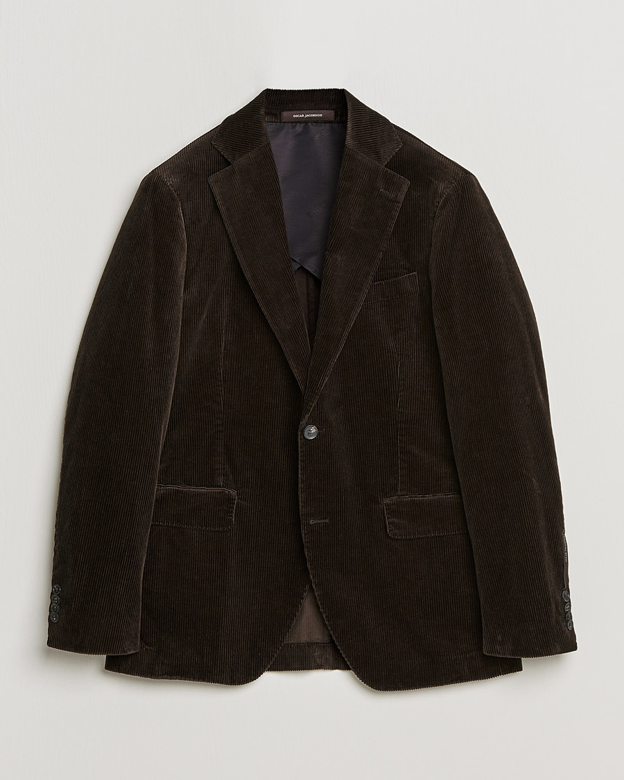 Herr | Kavajer | Oscar Jacobson | Ferry Soft Cord Blazer Brown
