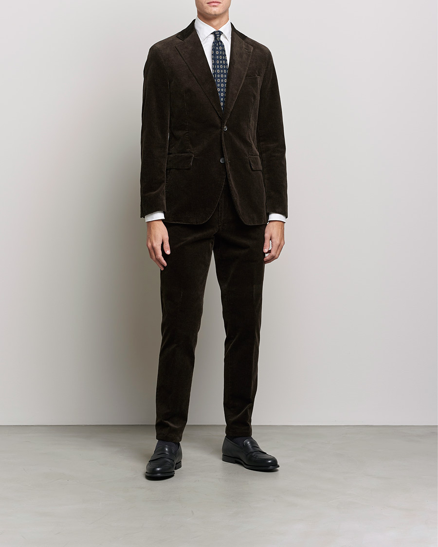 Herr | Kavajer | Oscar Jacobson | Ferry Soft Cord Blazer Brown
