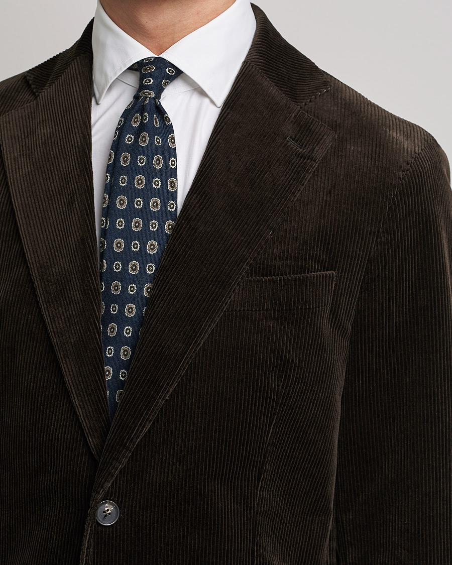 Herr | Kavajer | Oscar Jacobson | Ferry Soft Cord Blazer Brown