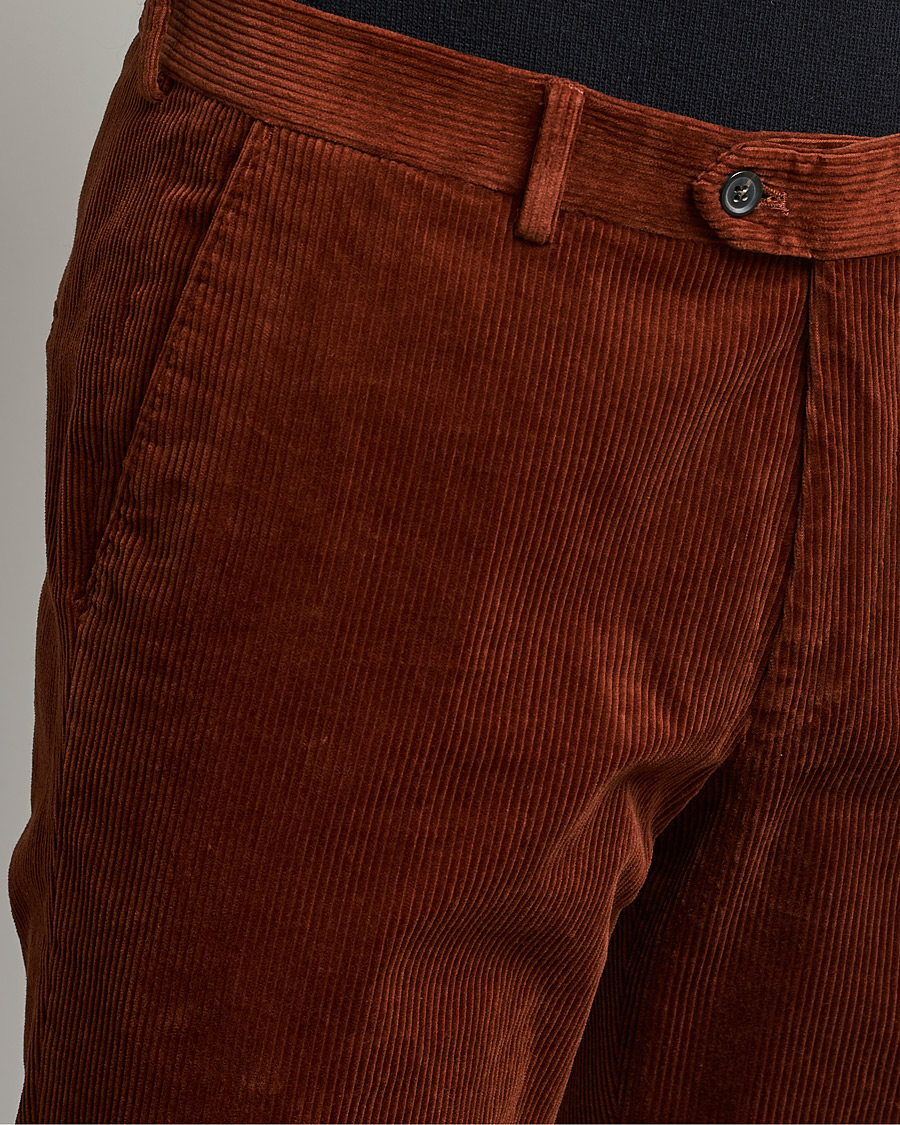 Herr | Byxor | Oscar Jacobson | Denz Corduroy Trousers Orange