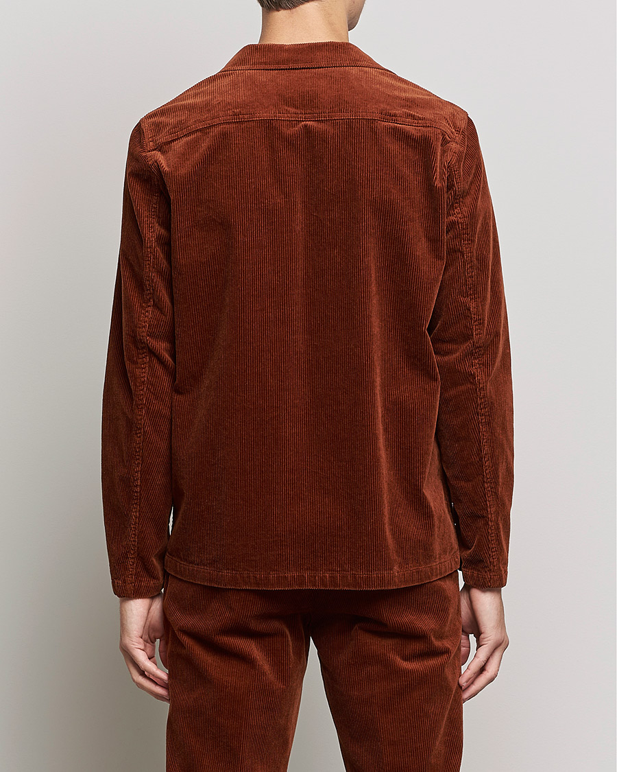 Herr | Skjortor | Oscar Jacobson | Hampus Corduroy Shirt Jacket Orange