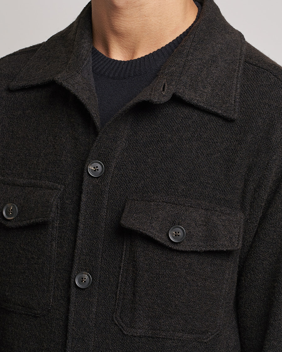 Herr | Skjortor | Oscar Jacobson | Maverick Shirt Jacket Dark Brown