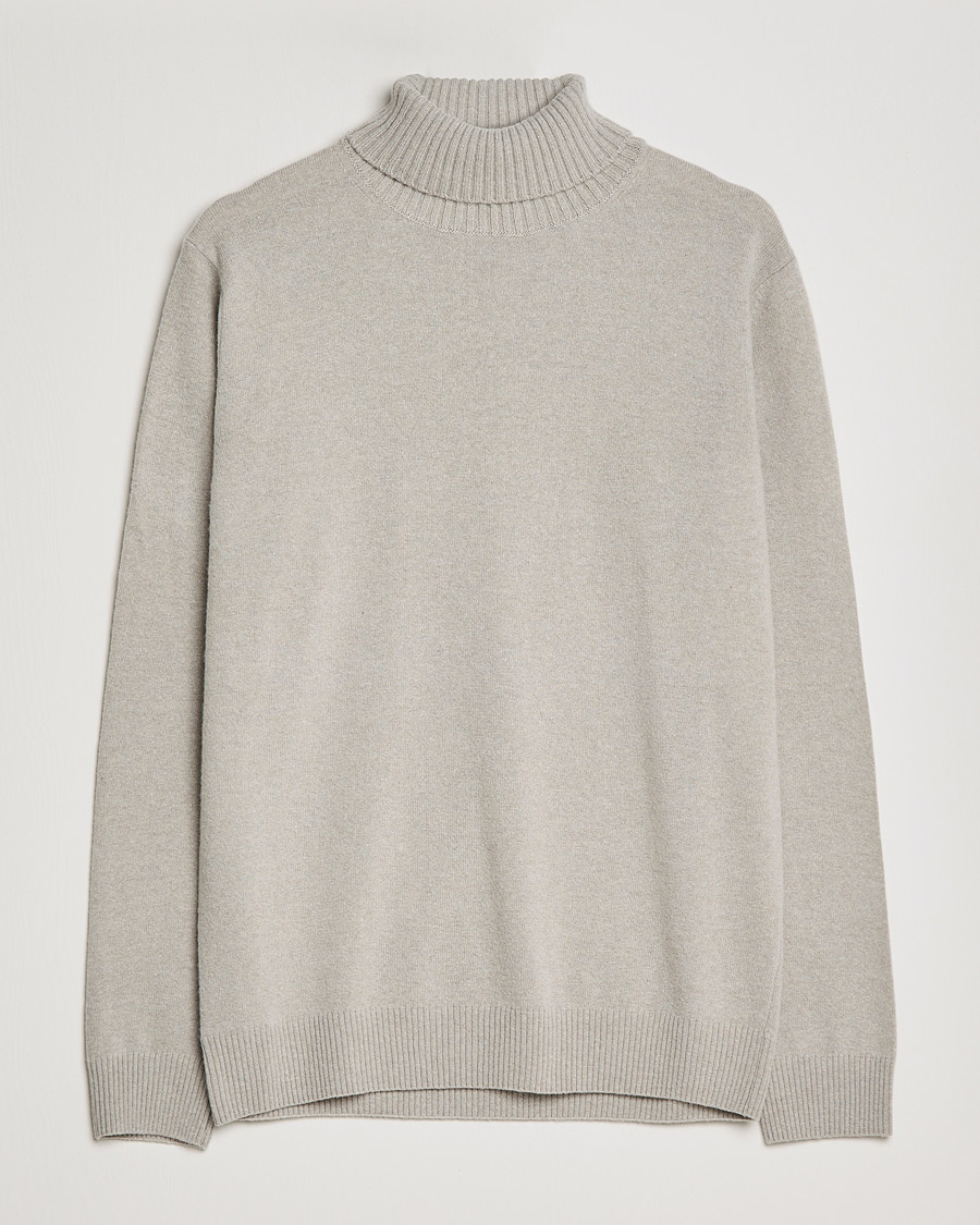 Herr | Tröjor | Oscar Jacobson | Salim Wool/Cashmere Rollneck Beige