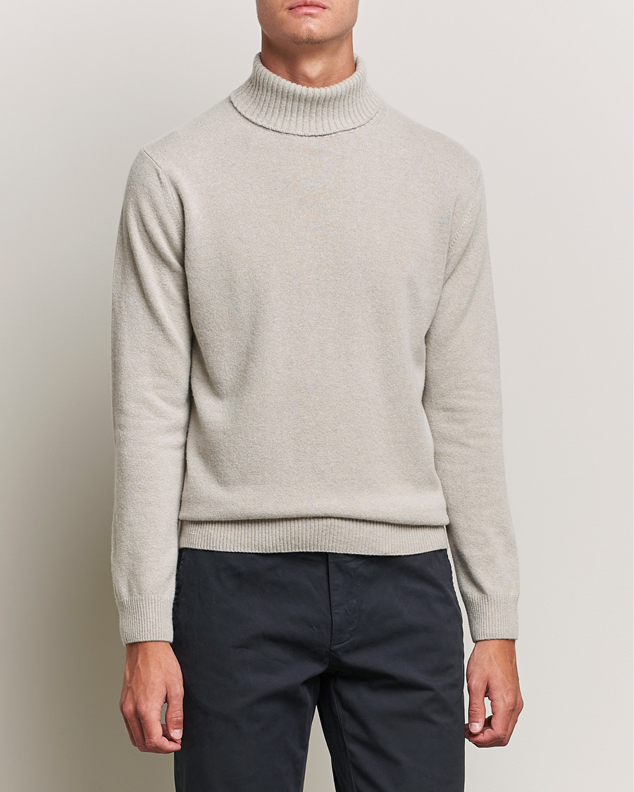 Herr | Tröjor | Oscar Jacobson | Salim Wool/Cashmere Rollneck Beige
