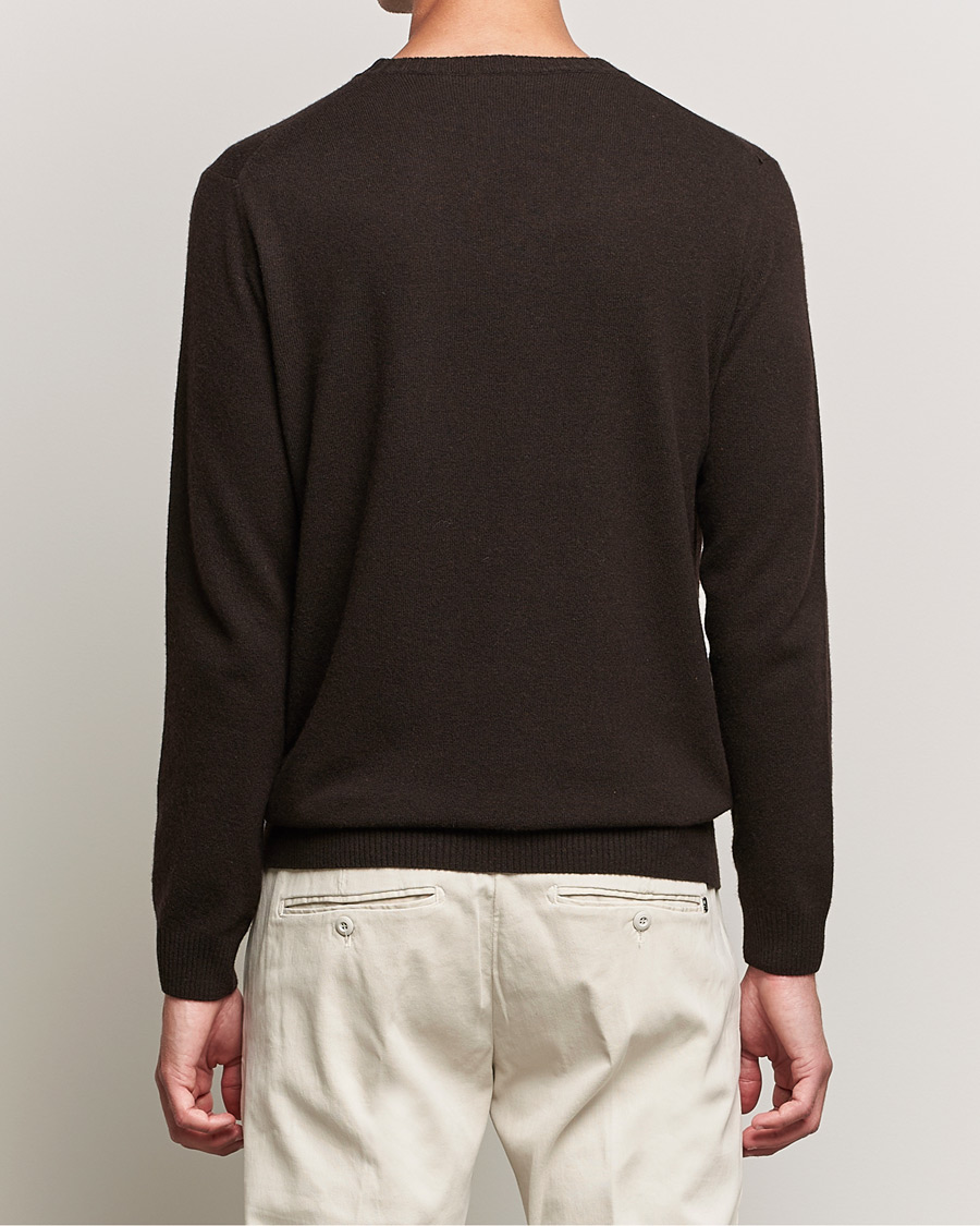 Herr | Tröjor | Oscar Jacobson | Valter Wool/Cashmere Round Neck Brown